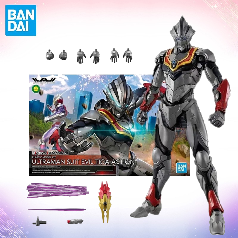 Model Kit Ultraman Tiga - بانداي أصلي وحقيقي، طقم نموذج ألترا