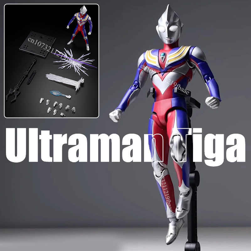 Model Kit Ultraman Tiga - دمية أكشن أصلية من بلوكيز لشخصية