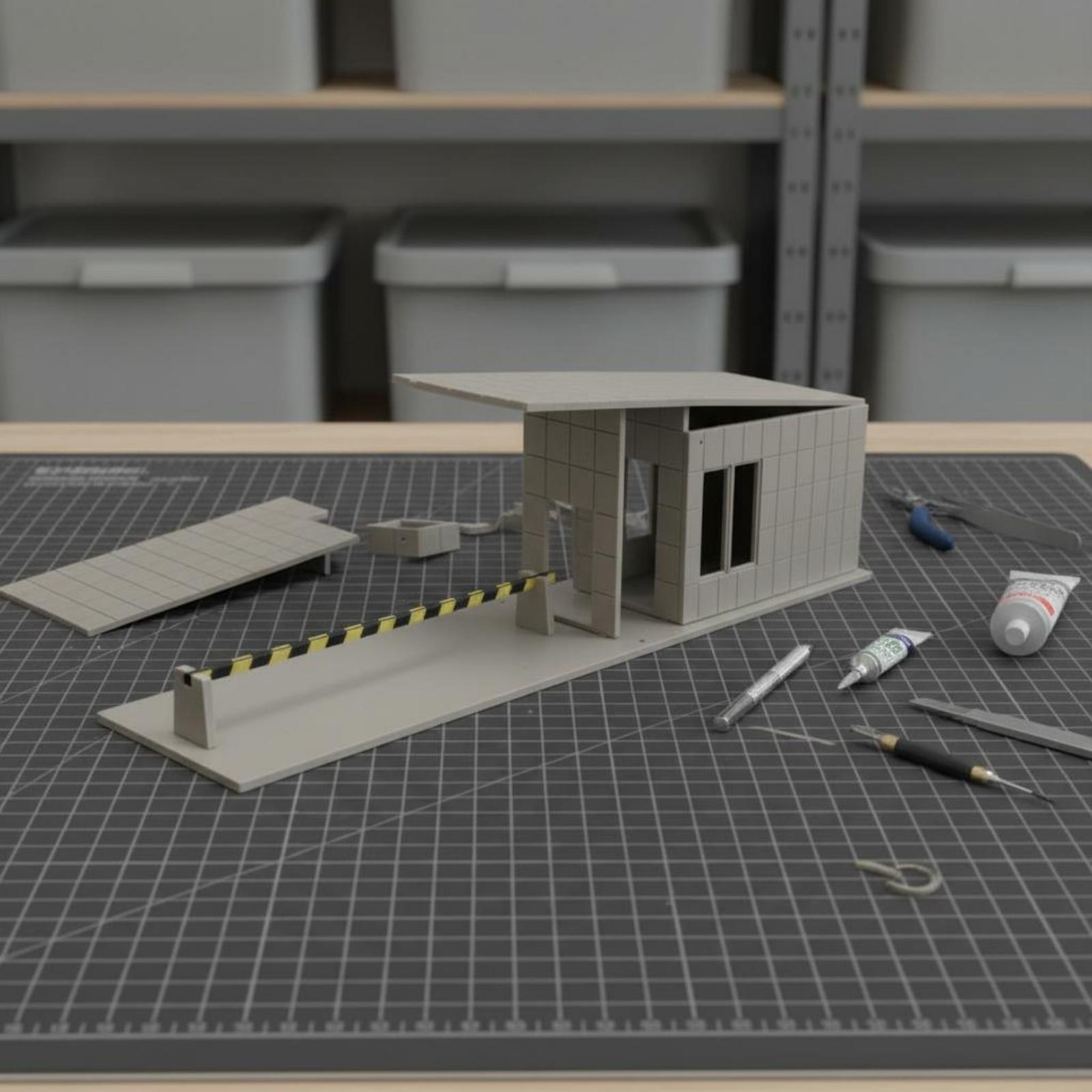 Model Kit House - نموذج كشك أمني، طقم منزل غير