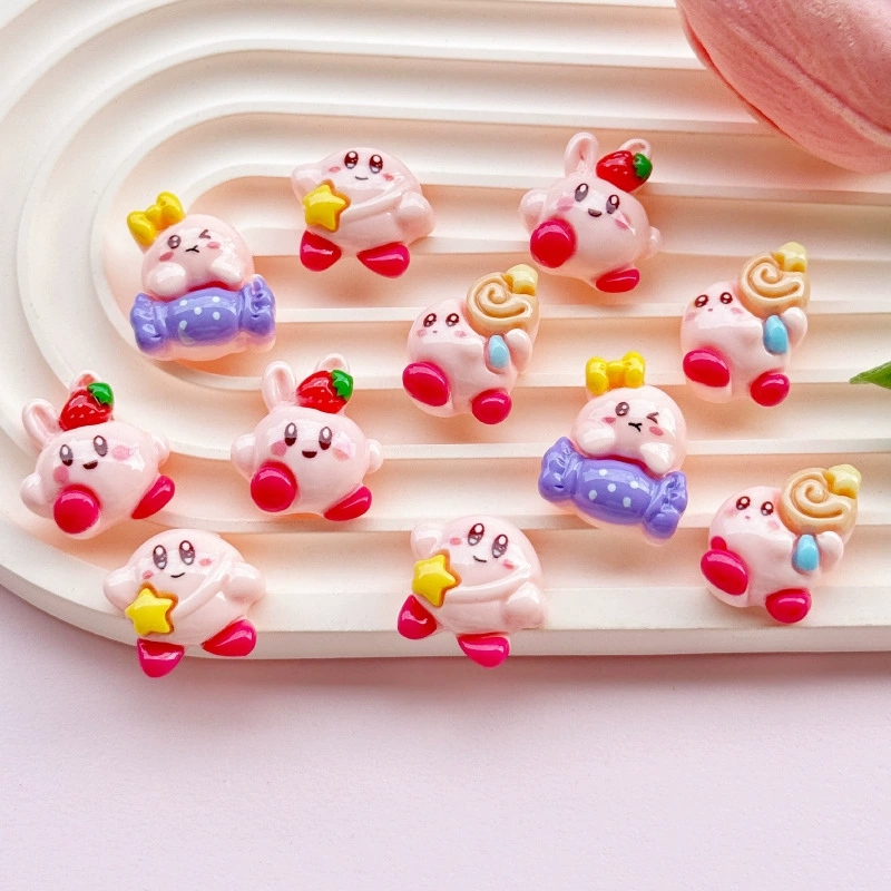 Model Kit Kirby - 7 قطع/مجموعة إكسسوارات راتنجية لطيفة بتصميم