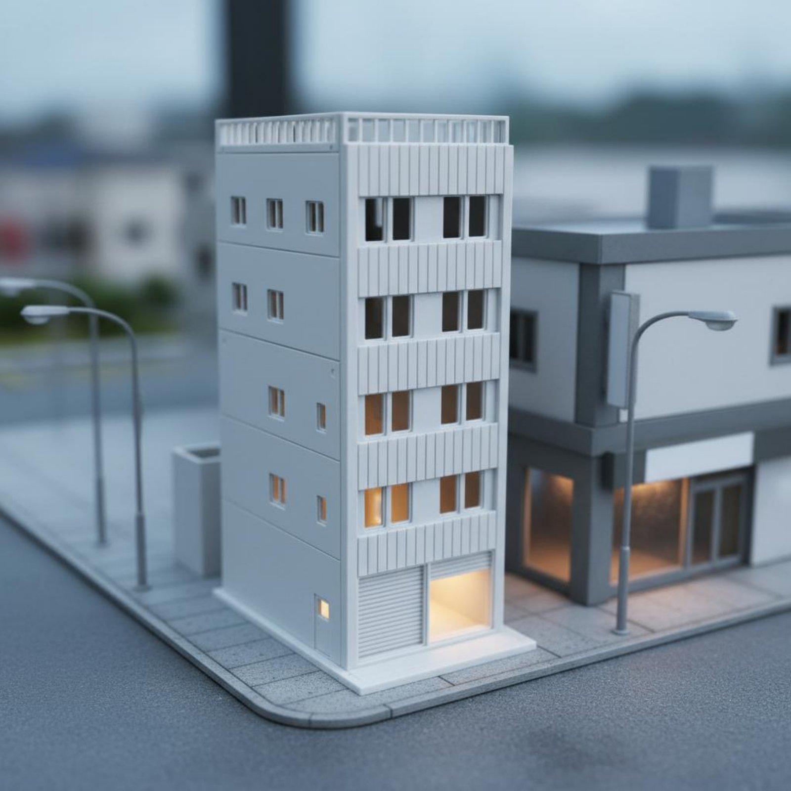 Model Kit Plastic - مجموعة بناء نموذج منزل ياباني مصغر