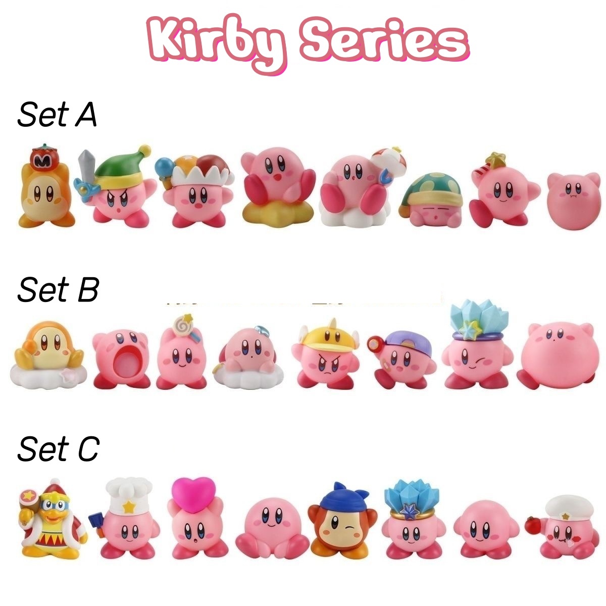 Model Kit Kirby - سلسلة كيربي فريندز: مجسمات صندوق المفاجآت،