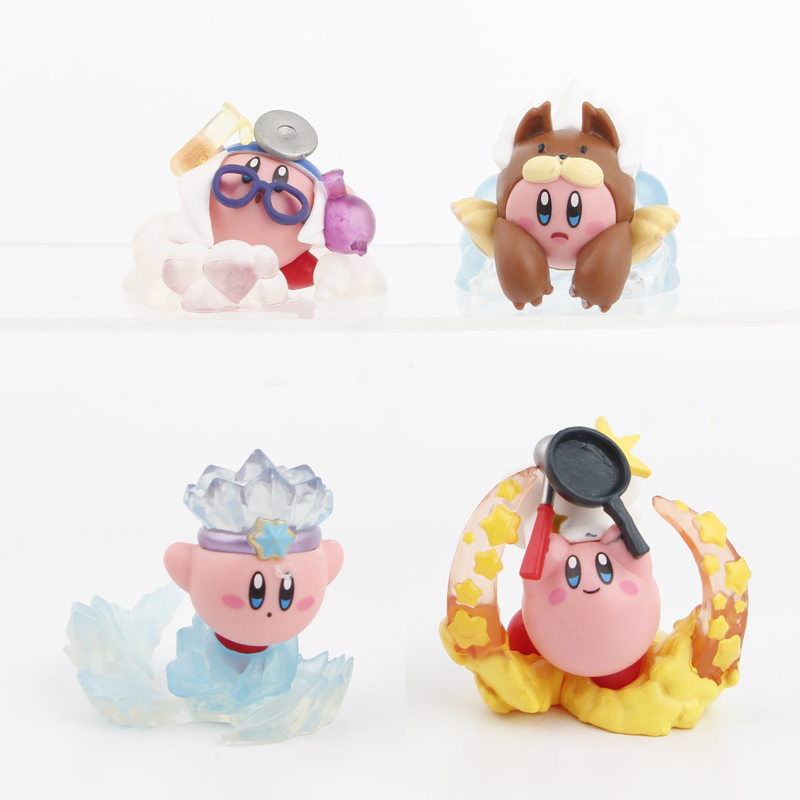 Model Kit Kirby - مجموعة من 4 قطع لتزيين الكيك،