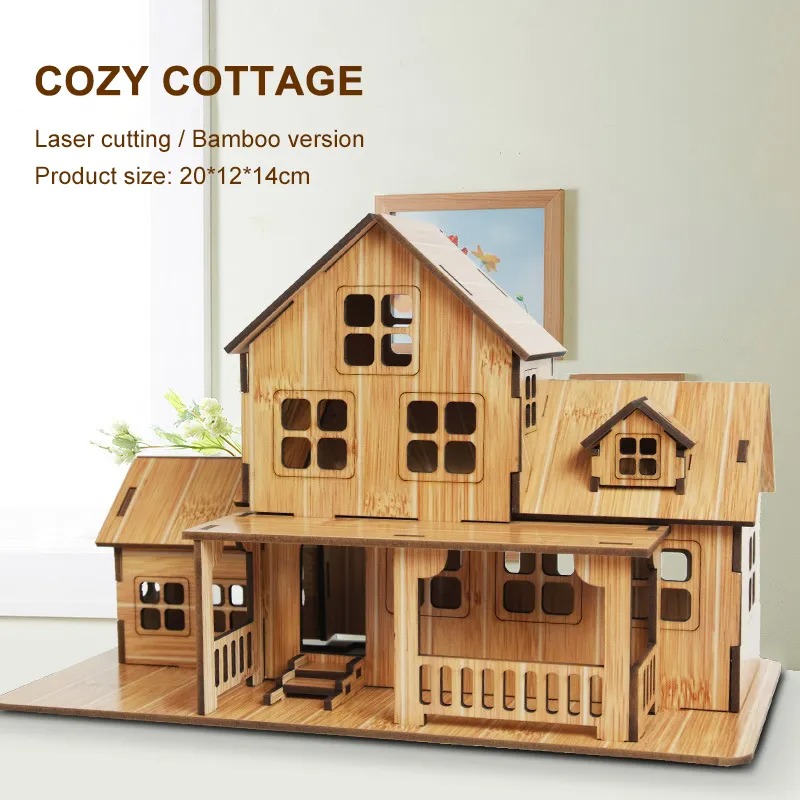 نموذج ألغاز خشبية ثلاثية الأبع - مراجعة Model Kit House وسعره