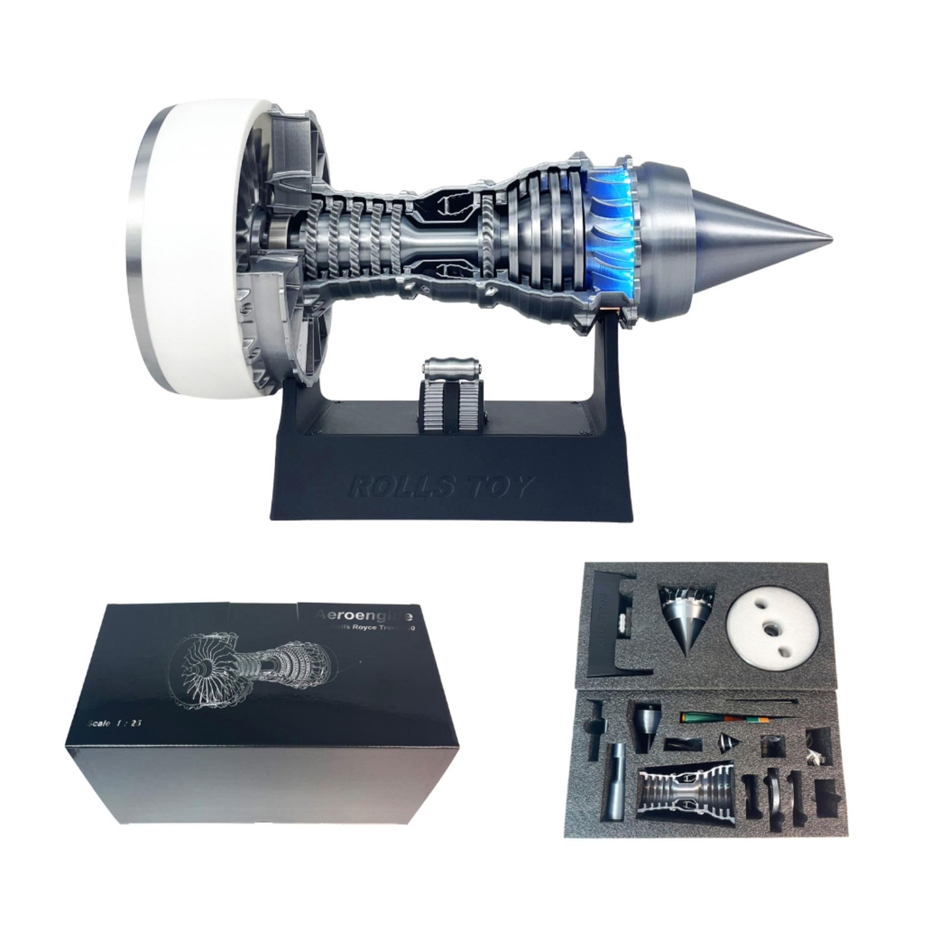 نموذج محرك توربيني مطبوع ثلاثي - مراجعة Model Kit Jet Engine وسعره