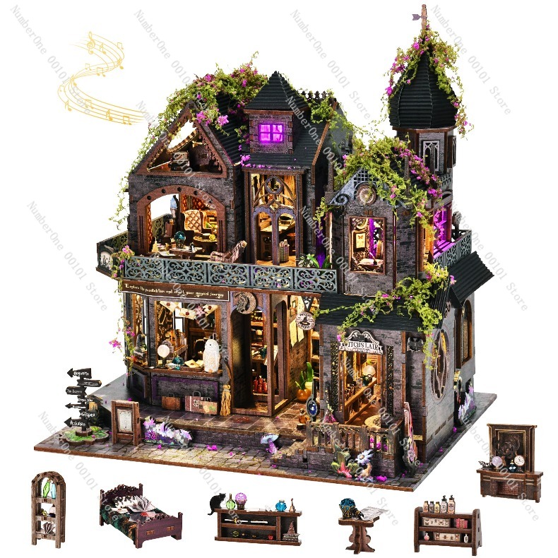 مجموعة بناء منزل خشبي مصغر، نم - مراجعة Model Kit House وسعره